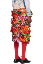 Comme des Garçons Multicolor Floral Midi Skirt - Image 2