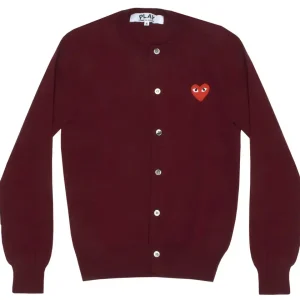 Play Comme des Garçons Ladies' Cardigan Burgundy
