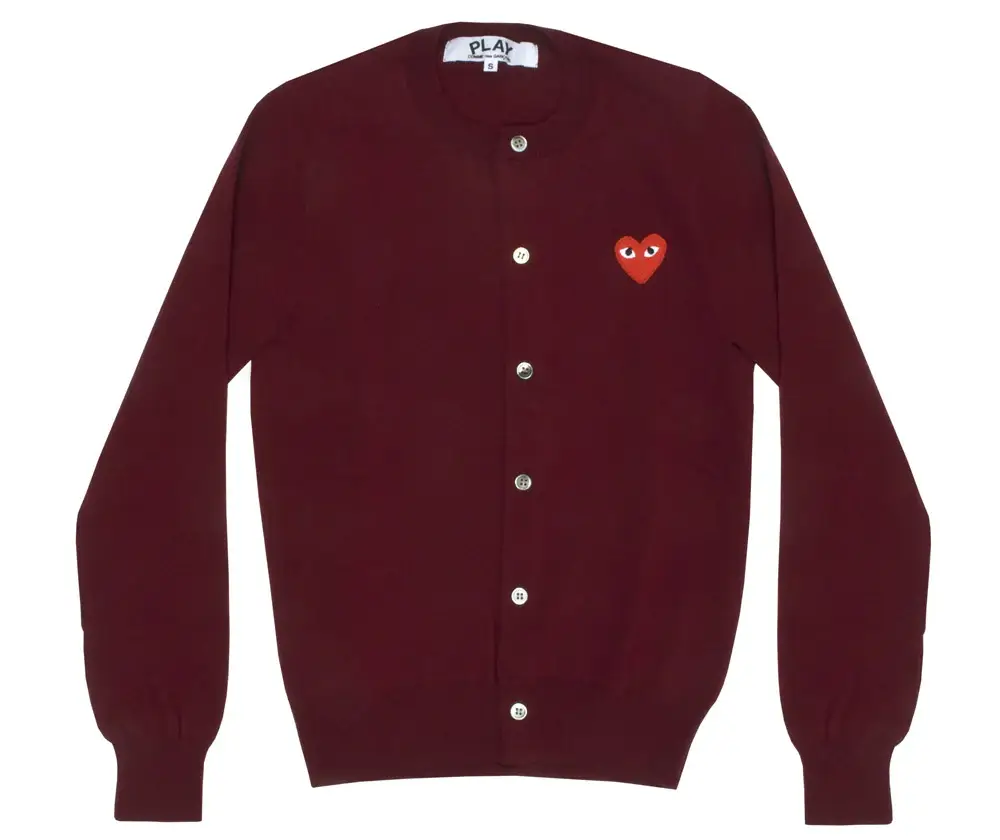 Play Comme des Garçons Ladies' Cardigan Burgundy