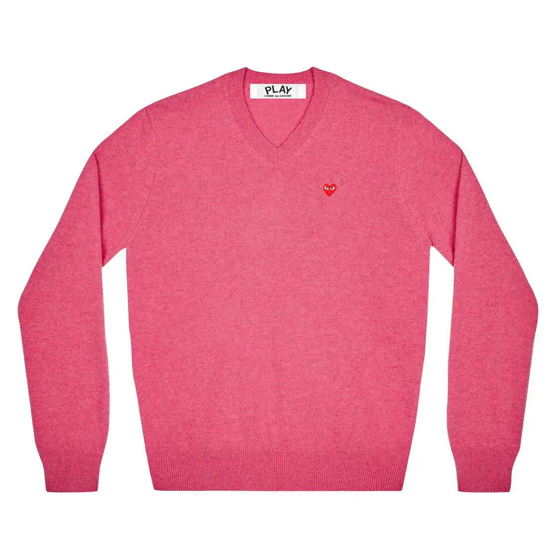 Play Comme des Garçons Mini Heart V Neck Sweater Pink