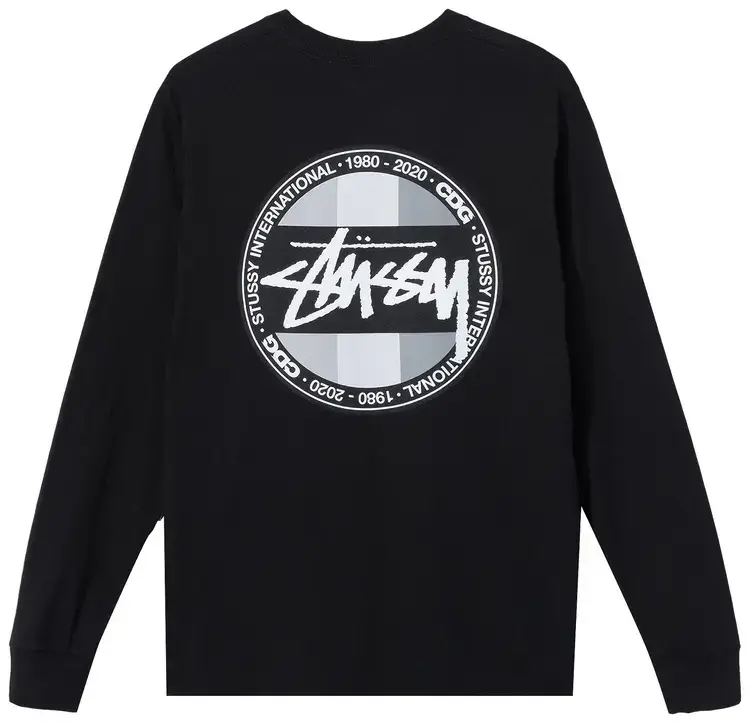 Stussy x CDG Dot LS Long Sleeve Black