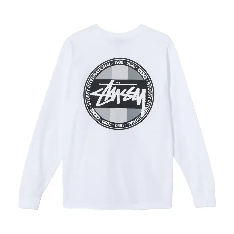 Stussy x CDG Dot LS Long Sleeve White