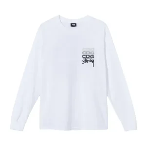 Stussy x CDG LS Long Sleeve Shirt White