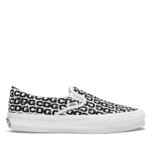 CDG-Vans-Slip-On-Sneakers-White